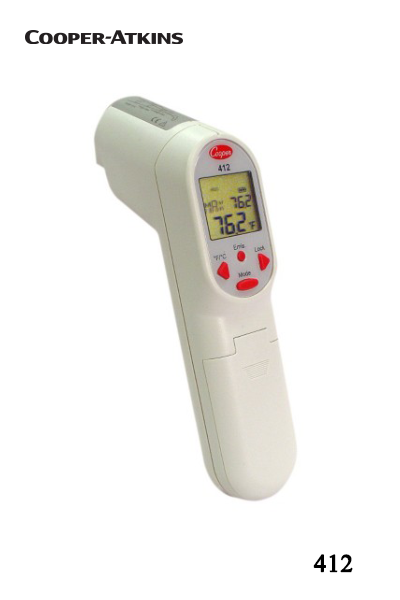 เครื่องวัดอุณหภูมิอินฟราเรด Cooper-Atkins 412-0-8 พร้อม Laser และ Thermocouple